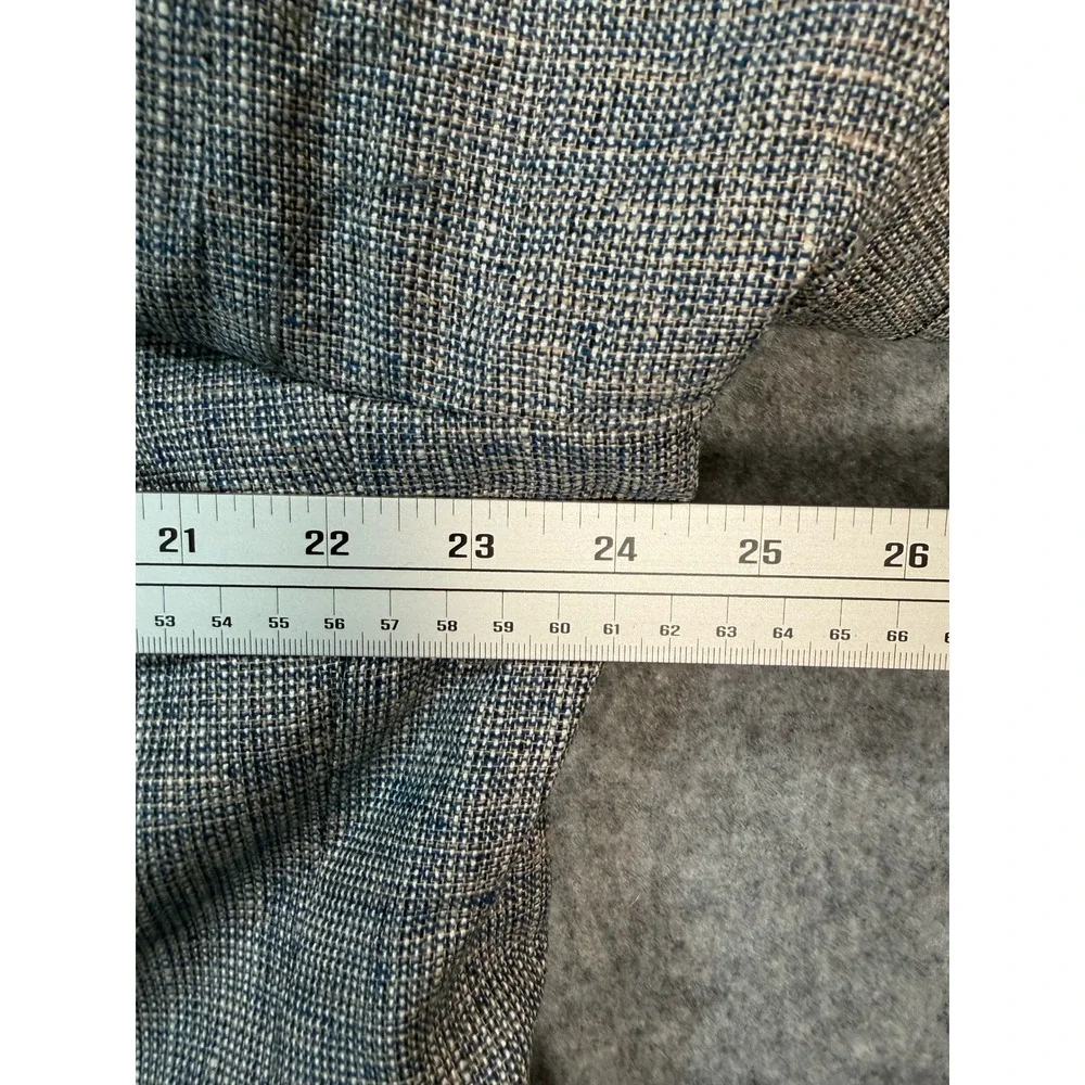 Jos A Bank Mens Blue White Textured Two Button Blazer Sport Coat Jacket 48R